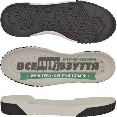 2653 TR р. 36-40 цв. Белый/Черный  Подошва женская