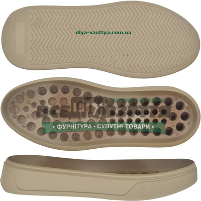 3368 PU р. 36-41  цв. Бежевый  Подошва женская