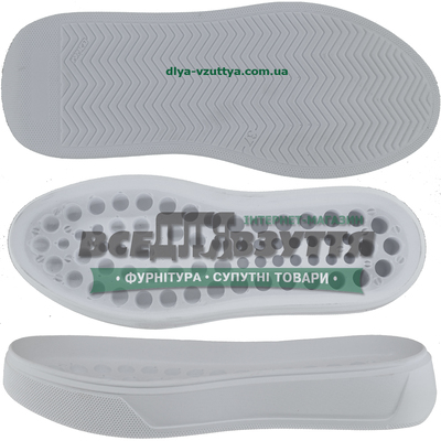 3368 PU р. 36-41  цв. Белый  Подошва женская