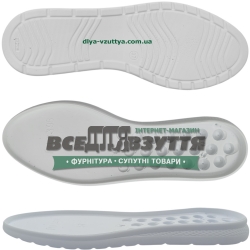 3398 PU р. 36-41  цв. Белый  Подошва женская