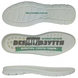 5437 PU р.39-45 цв. Белый / Подошва мужская 