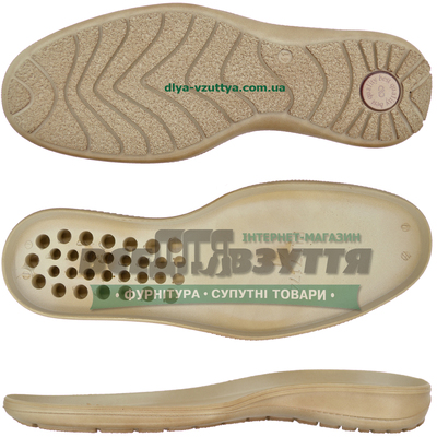 7174 PU р.39-45 БЕЖ. Подошва мужская