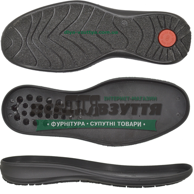 7174 PU р.39-46 цв. ЧЕРНЫЙ Подошва мужская