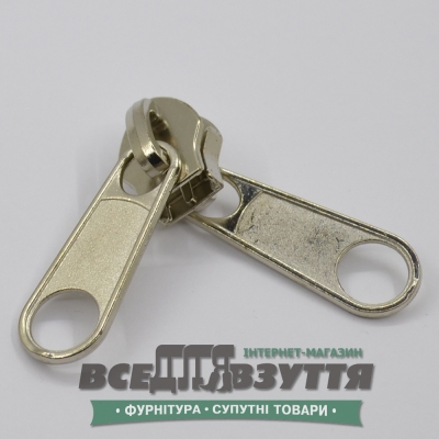 Замок-бегунок на СУМКУ №10 Двойной (3102) Хром
