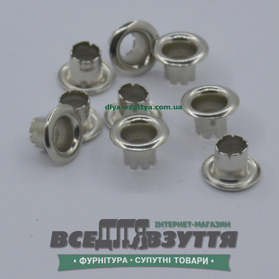 Блочка под шнурок Ø 4,2 мм (3508) цв. Хром