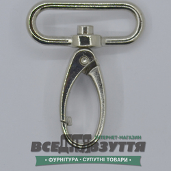 Карабин галантерейный 40мм (4000) цв. Хром