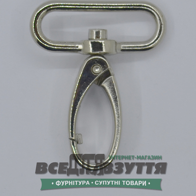 Карабин галантерейный 40мм (4000) цв. Хром