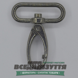 Карабин галантерейный 40мм (4000) цв. Темный никель