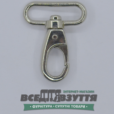 Карабин галантерейный 25мм (4018) цв. Хром