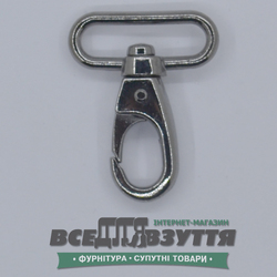 Карабин галантерейный 25мм (4018) цв. Темный никель