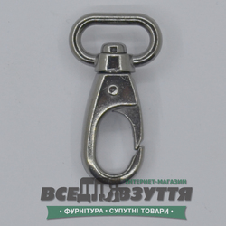 Карабин галантерейный 15мм (4020) цв. Темный никель