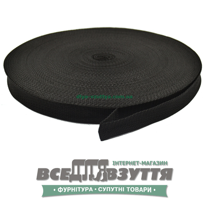 Лента ременная 20мм цв. Черный