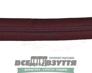 Молния №7 (метражная) бордо