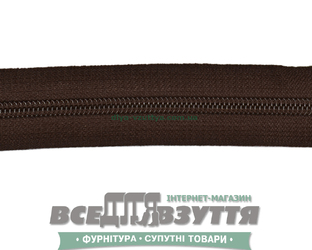 Молния №7 (метражная) цв. Коричневый