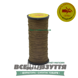 Нить вощеная капроновая круглая ТЕКС 375 цв.Коричн (60м)