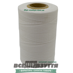 Шнур вощеный плоский 0,8мм 500м цв.Белый