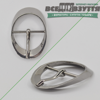 Пряжка для обуви (019041) 23,5мм цв. Темный никель