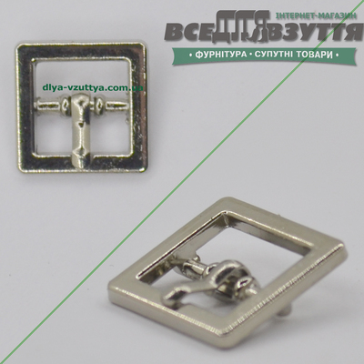 Пряжка для обуви (30417) 10,4мм цв. Хром
