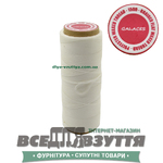 Шнур вощеный плоский 0,8 мм (150D)S000  цв. Белый