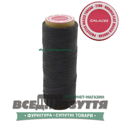 Шнур вощеный GALACES 1.0мм (210D) S999 цв.Черный