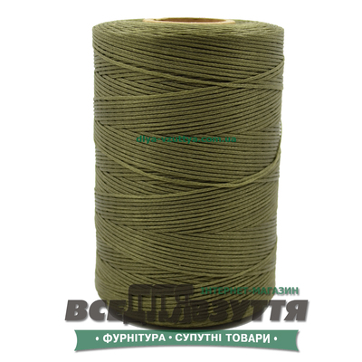 Шнур вощеный плоский 1.0мм 500м цв.Хаки