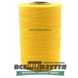 Шнур вощеный плоский 1.0мм 500м цв.Желтый