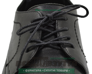 Шнурок вощеный круглый 1.2.0 (90см) черный