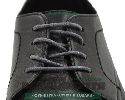 Шнурок вощеный круглый 1.2.0 (50см) темно-серый