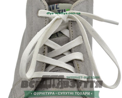 Шнурок вощеный плоский 2х5 (150см) белый 