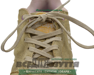 Шнурок вощеный плоский 2х5 (150см) бежевый