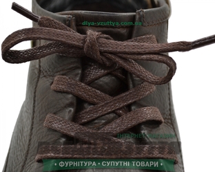 Шнурок вощеный плоский 2х5 (90см) коричневый