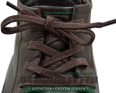 Шнурок вощеный плоский 2х5 (90см) коричневый