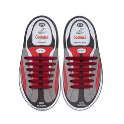 Силиконовые шнурки Coolnice 6+6 цв. Бордовый