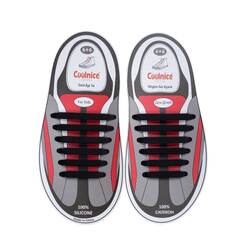 Силиконовые шнурки Coolnice 6+6 цв. Черный