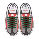 Силиконовые шнурки Coolnice 6+6 цв. Зеленый хвоя