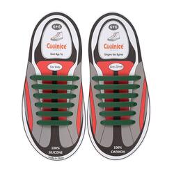 Силиконовые шнурки Coolnice 6+6 цв. Зеленый хвоя