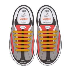 Силиконовые шнурки Coolnice 6+6 цв. Желтый горчица