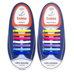 Силиконовые шнурки Coolnice 7+7 One Size цв. Разноцветный
