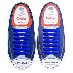 Силиконовые шнурки Coolnice 7+7 One Size цв. Синий