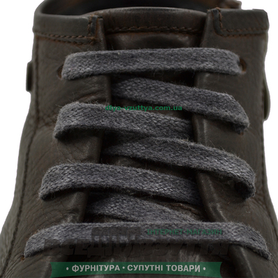 Шнурок вощеный плоский 2х5 (60см) темно-серый