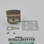 Замок на барсектку арт.4541 35мм цв. Хром