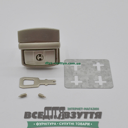 Замок на барсектку арт.4541 35мм цв. Хром