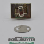 Замок на сумку поворотный 30*23мм цв. Хром