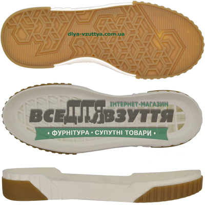 2653 TR р. 36-40 цв. Белый+Бежевый  Подошва женская