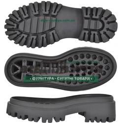 3333 PU  р. 36-41  цв. ЧЕРНЫЙ  / Подошва женская