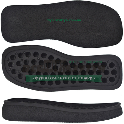 3375 PU р. 36-40  цв. Черный  Подошва женская