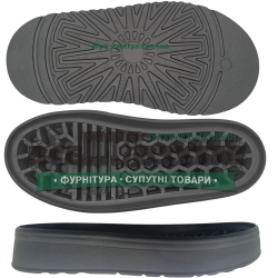 3396 PU р. 36-41 на УГГИ цв. Черный  Подошва женская