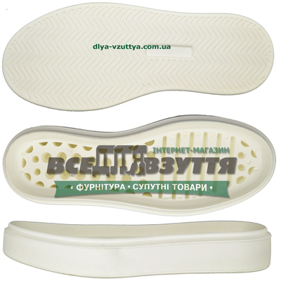 70121 PU р. 36-40  цв. Белый  Подошва женская