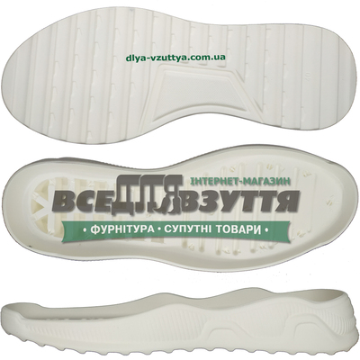 5548 PU р.39-45 цв. Белый / Подошва мужская
