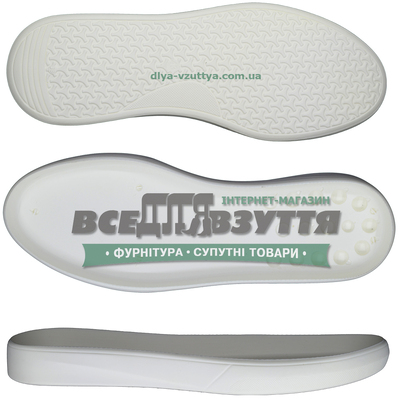 5652 PU р. 40-45 цв. Белый / Подошва мужская